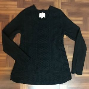 Black Knit Sweatshirt